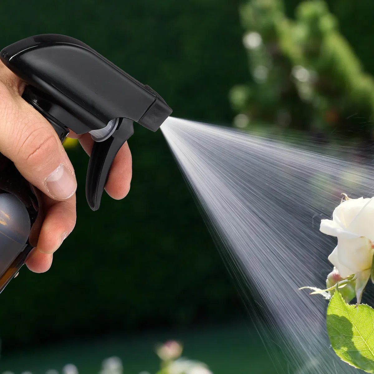 Relaxdays Pulverizador Agua Cristal, Set 4, 250 ml, Niebla, Chorro, Botella Spray Pelo, Limpieza, Plantas, Marrón/Negro
