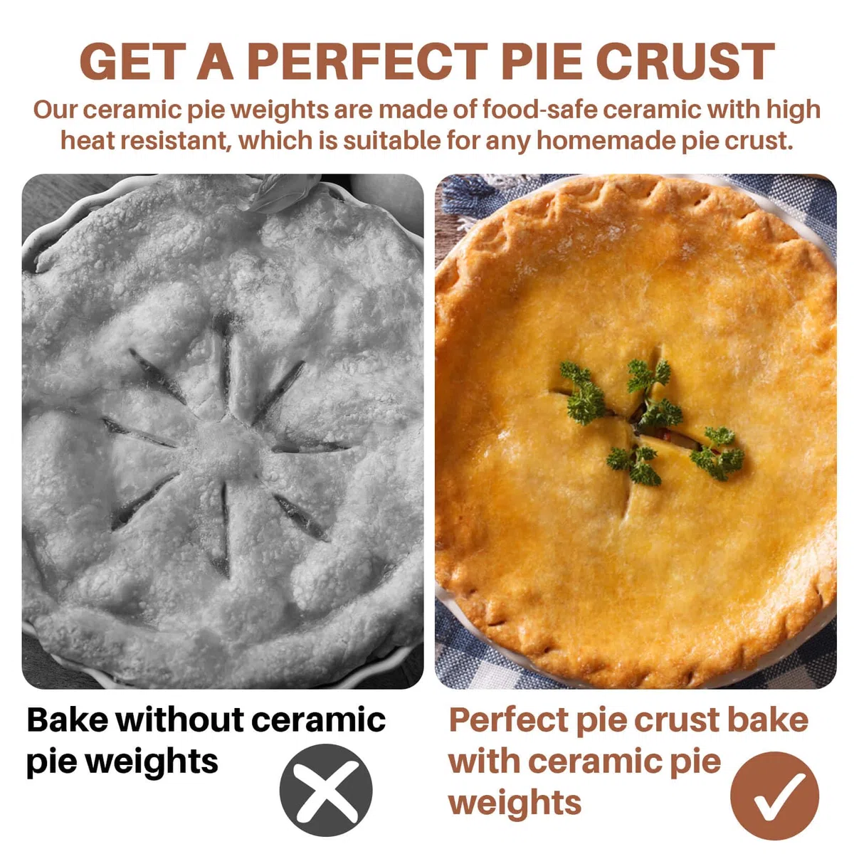 Sukh Pesas de pastel de 2 libras para hornear – Pesos de corteza de pastel de cerámica para hornear granos de cerámica natural reutilizables para cocina casera imprescindible para el horno de vapor