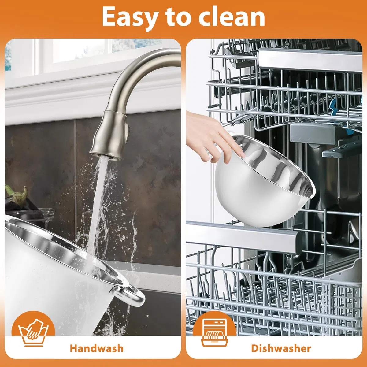 Cacerola de acero inoxidable para baño de agua, cuenco de 2,5 L para baño de agua y olla de fusión de 1,8 l con mango, cuenco de acero inoxidable 304, para chocolate, crema, mantequilla, cera de velas