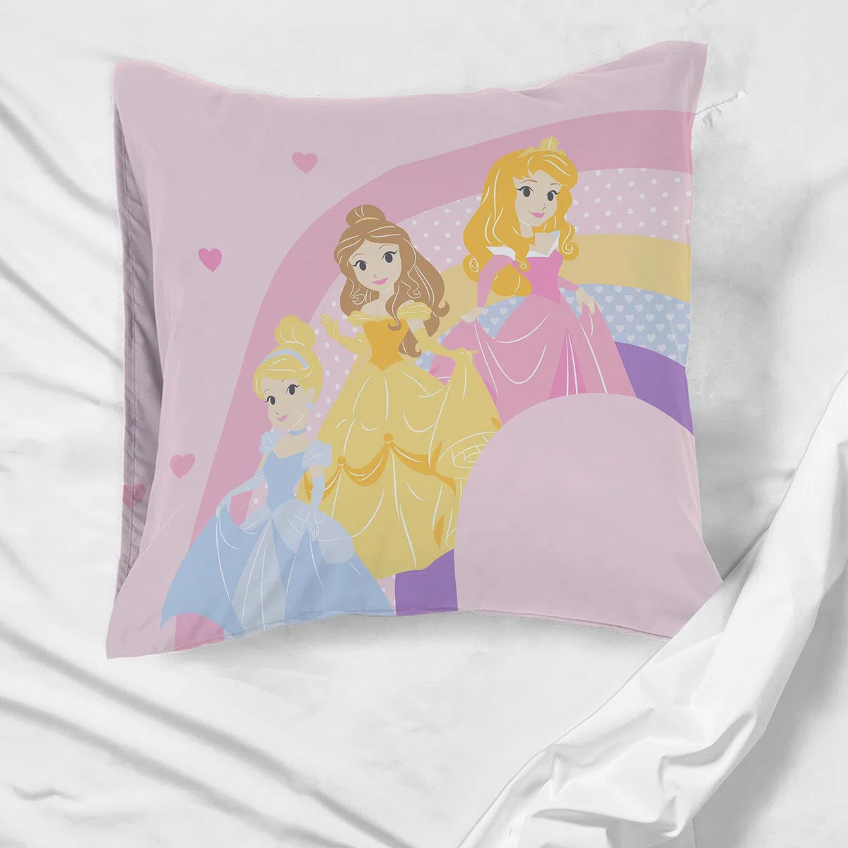 Jay Franco Disney Princesa Cut Paper - Juego de 2 fundas de almohada (100% algodón, 65 x 65 cm)