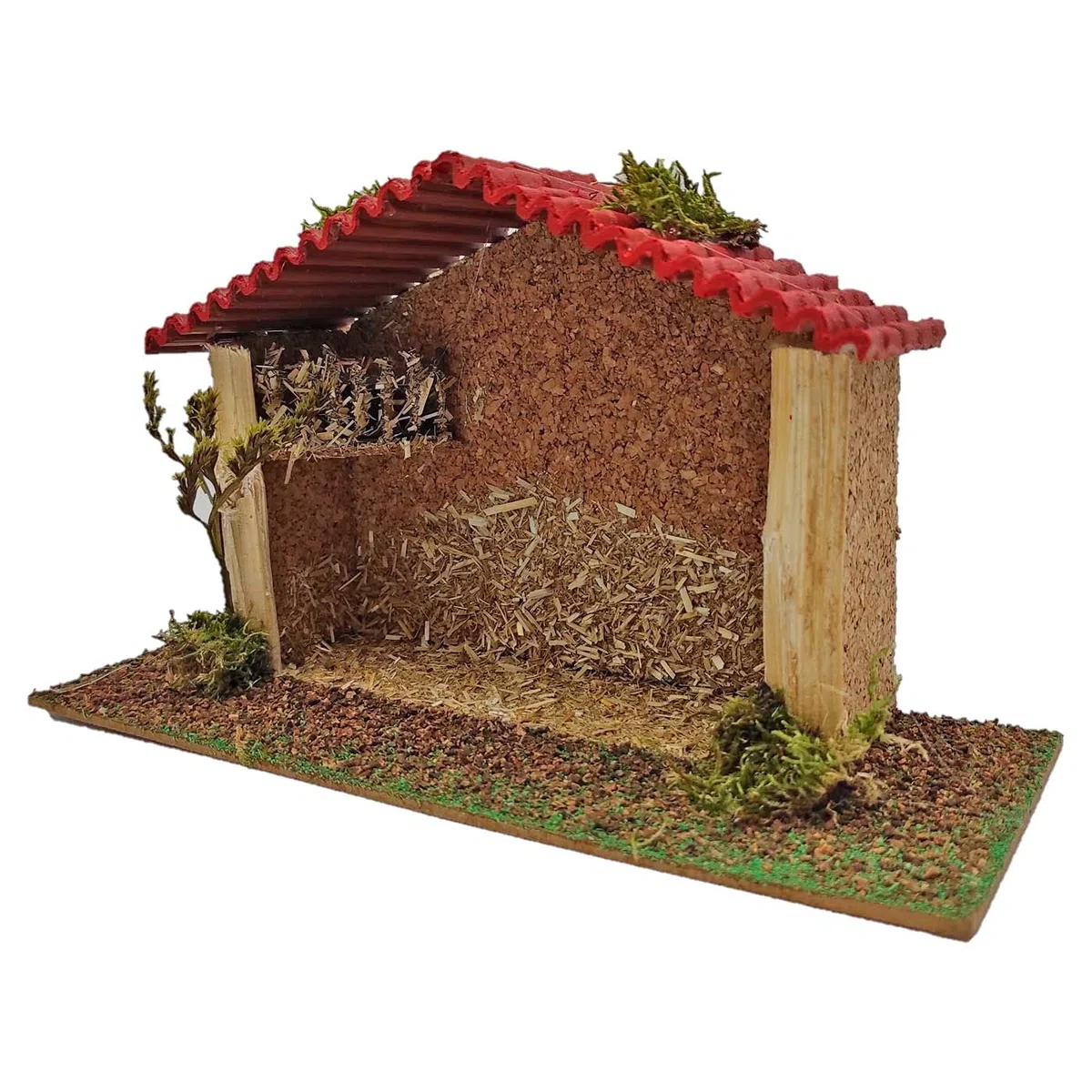 Acan Tradineur - Cueva, Portal 14,5 x 26,5 x 10 cm para Figuras del Nacimiento de 8 cm, Pesebre para belén navideño, Corcho y Resina, Figura Decorativa Navidad, decoración Tradicional