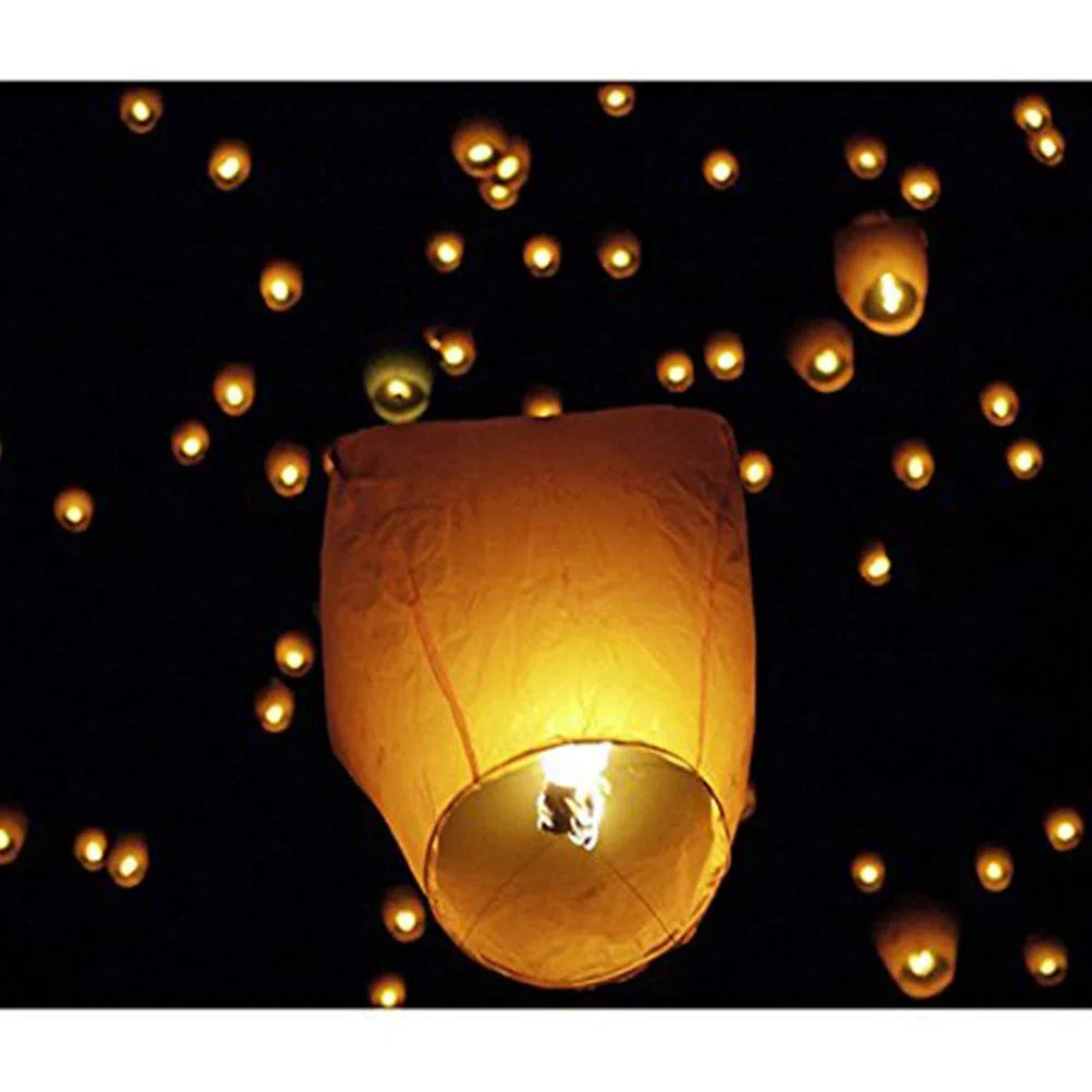 Faroles chinos voladores Sky Lantern Faroles de deseos resistentes Faroles de papel hechos a mano puramente para fiestas de cumpleaños fiestas de cumpleaños Navidad Año Nuevo