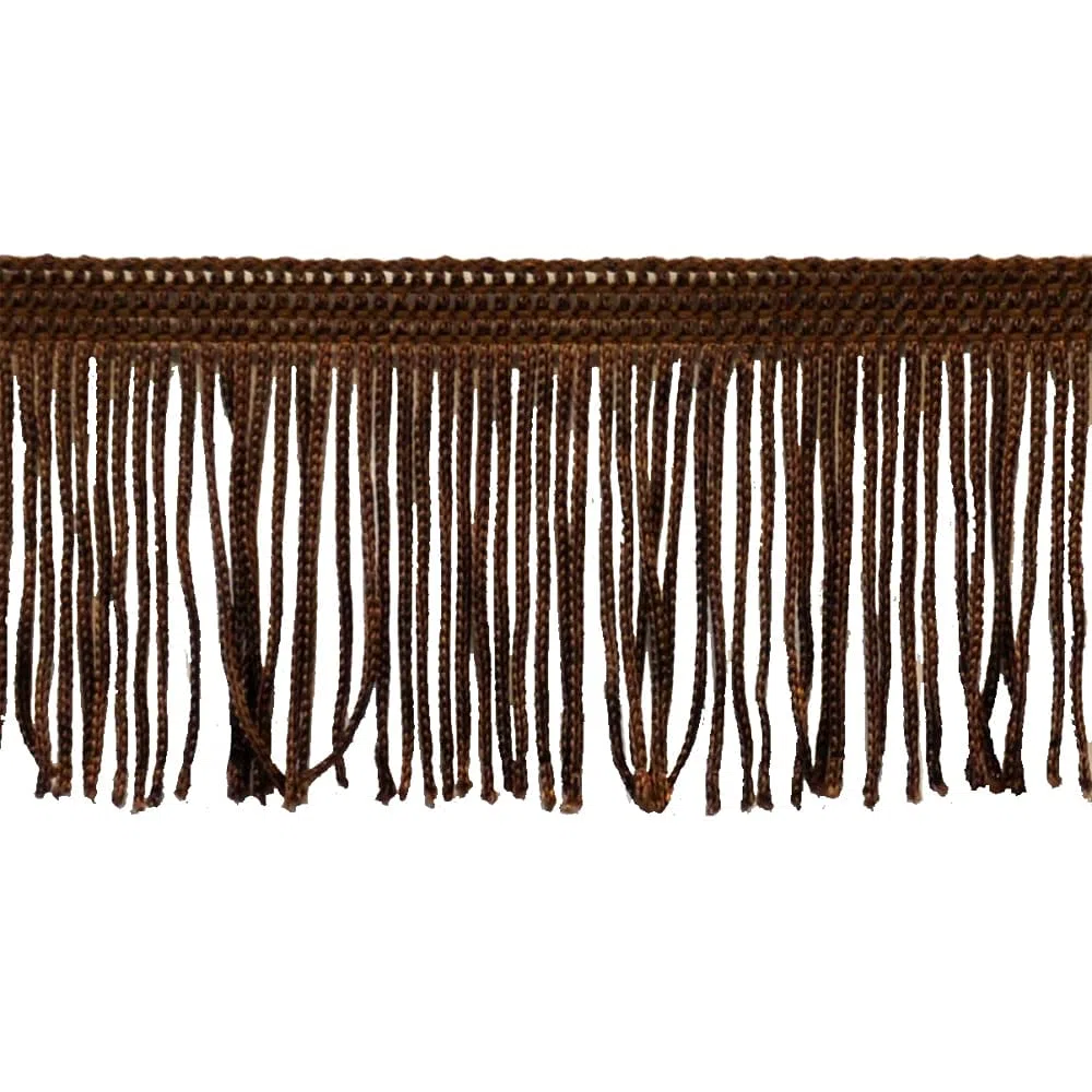 Chainette Flecos 10-Yard poliéster Flecos Rollos para Artes y Manualidades, 5 cm de Largo, marrón