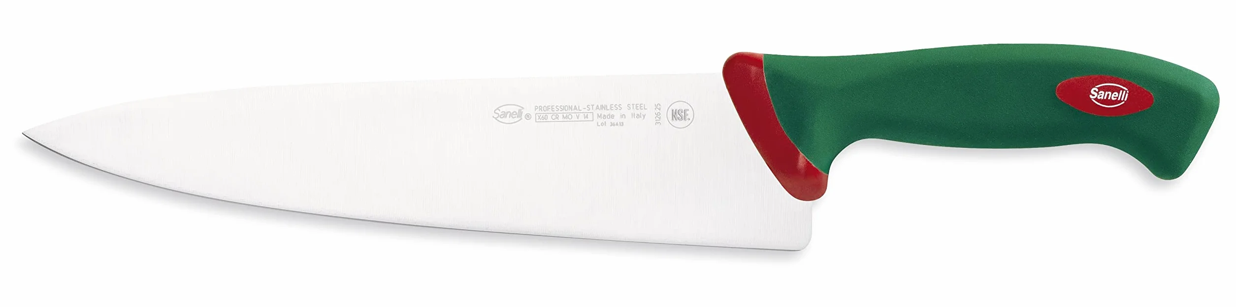 Sanelli Línea Premana Professional,Cocina Cm.25,Acero Inoxidable,Verde y Rojo,38.0x3.0x6.5 cm