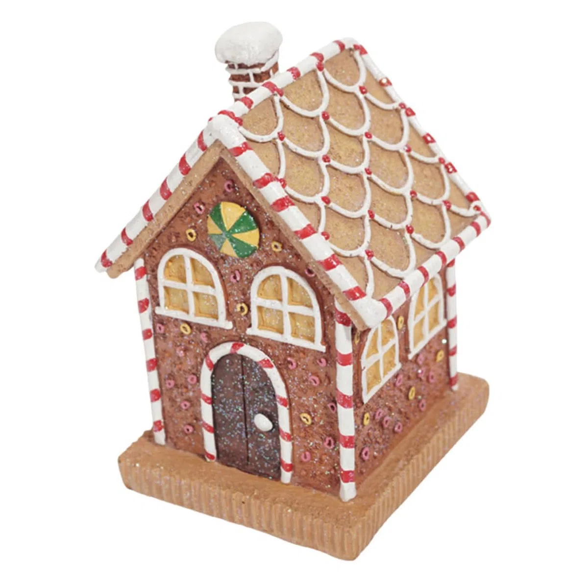 Amosfun Adorno Decorativo Casa de Jengibre Iluminada LED Casa de Jengibre Navideña para Fiesta de Navidad