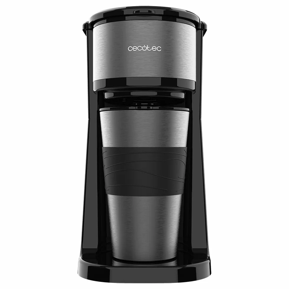 Cecotec Cafetera de Goteo con Termo Portátil Coffee 66 Drop&Go. 700 W, Capacidad 420 ml, Boquilla Antigoteo, Filtro Permanente o de Papel, Función Autoapagado, Depósito con Ventana