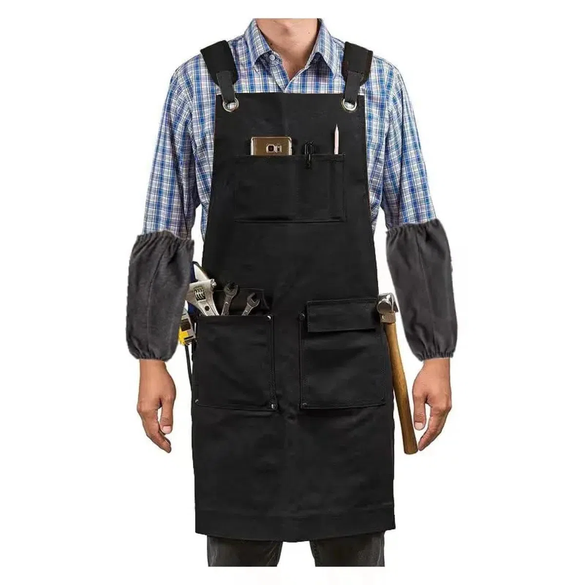 Delantal Cocina Baberos Delantal De Lona Gruesa Limpieza Impermeable Carpintería Mecánico Carpintero Electricista Jardinería Industria Pesada Conjunto De Delantal