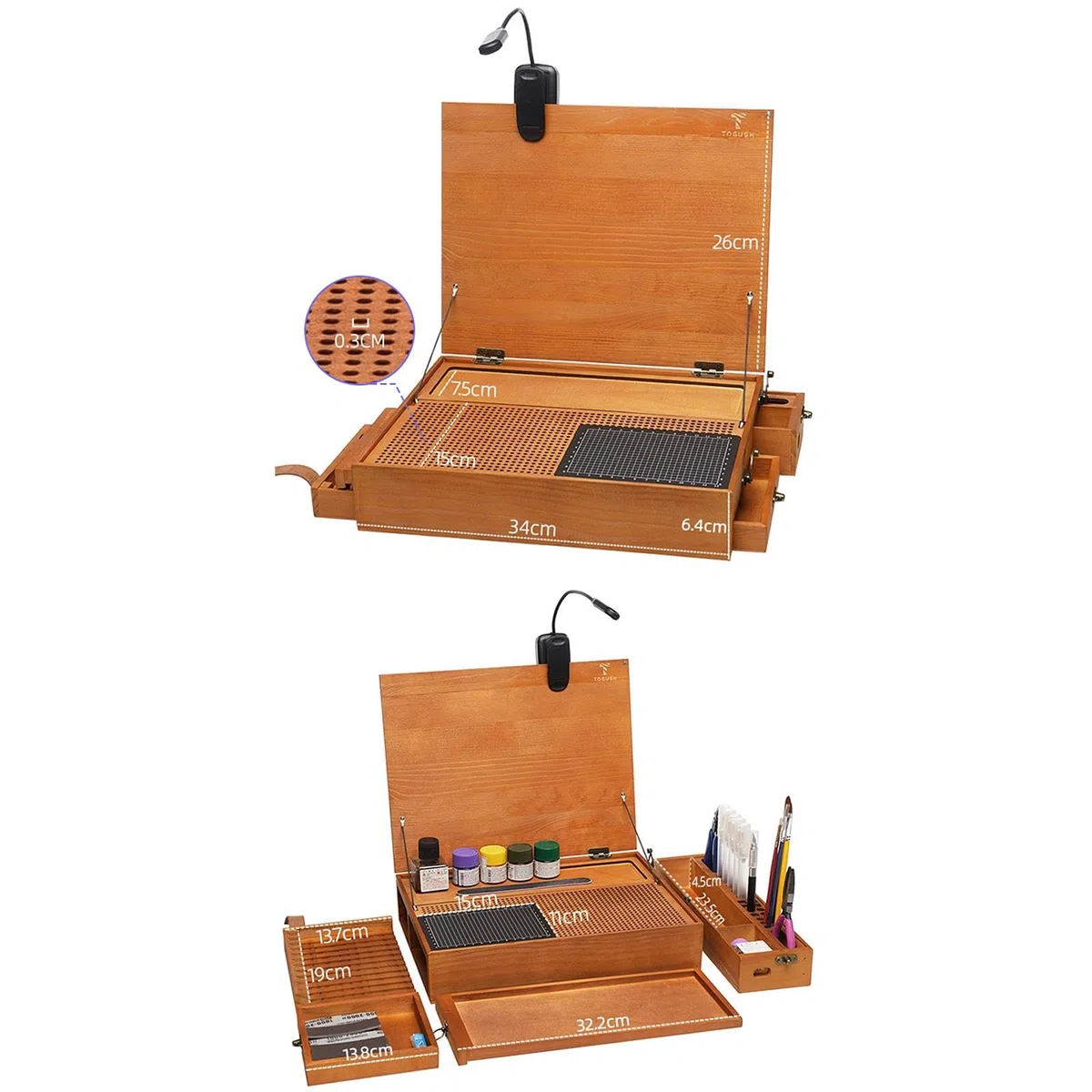 MagiDeal Mesa Portátil para Maquetas con Iluminación para Accesorios de Modelismo.