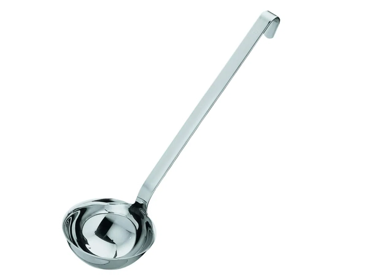 RÖSLE - Cucharón de calidad con mango de gancho, acero inoxidable 18/10, 7 cm, apto para el lavavajillas