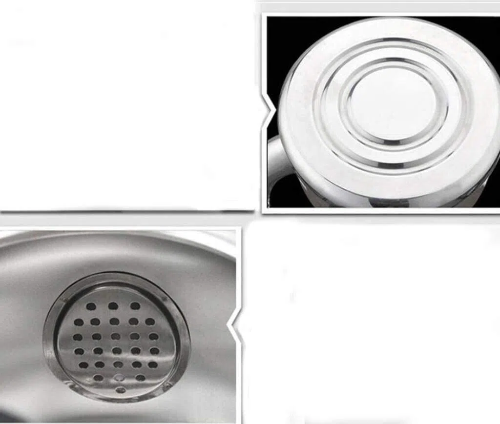 SHISHI Caldera de Acero Inoxidable 304 5L de Gran Capacidad de los hogares silba Gas Gas Cocina de inducción Universal Cocina Jarros Durable y fácil de Limpiar.