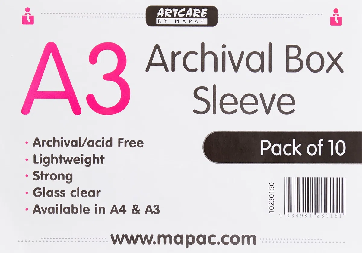 Artcare Fundas para Caja de Archivo A3 PK 10 (no Perforadas), Material sintético, 45.5x0.1x35.5 cm