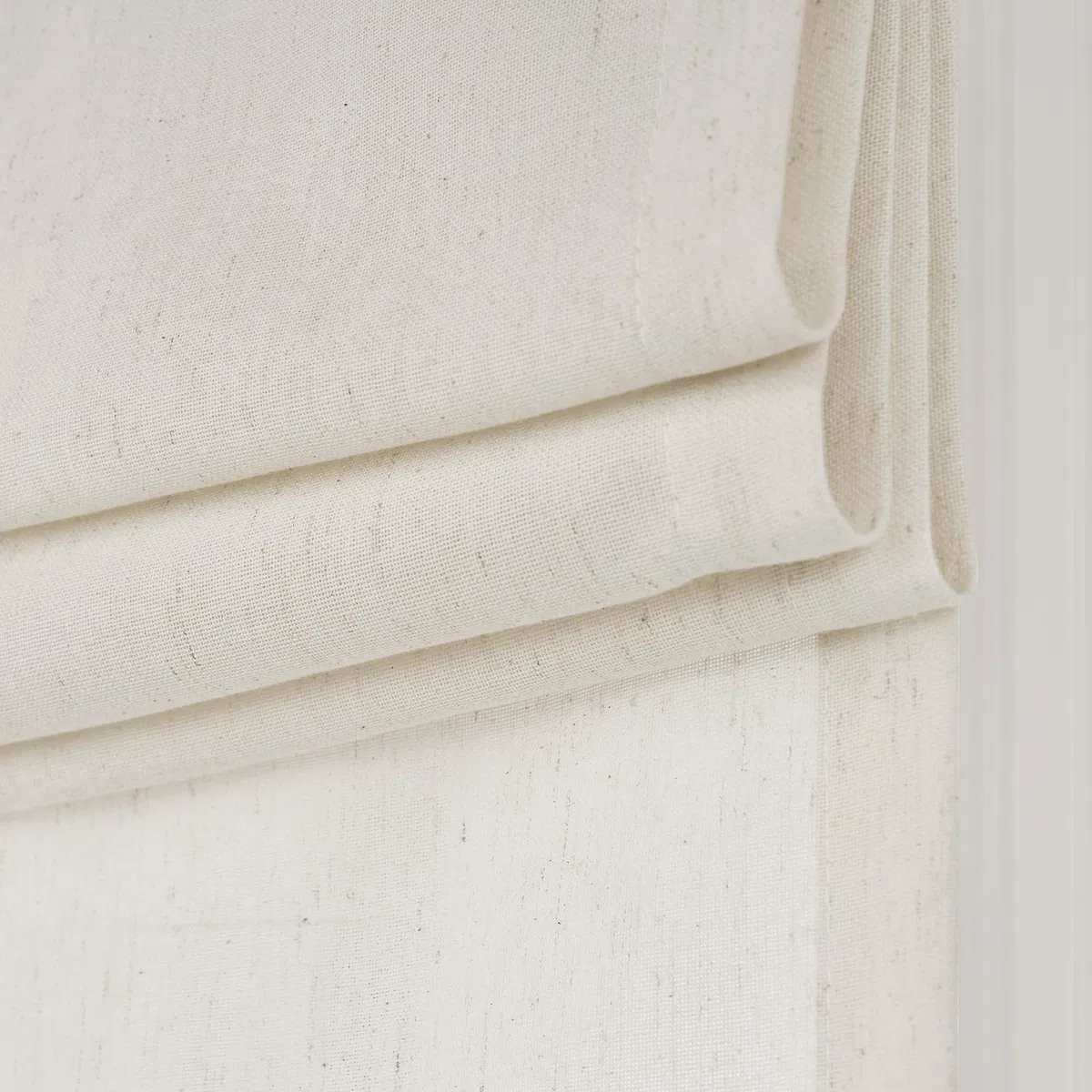 PONY DANCE Cortinas Cortas de Lino Semi-Transparentes, Persiana Romana Magnética con Adhesivo para Cocina/Dormitorio 1 Panel,70x140cm,Natural