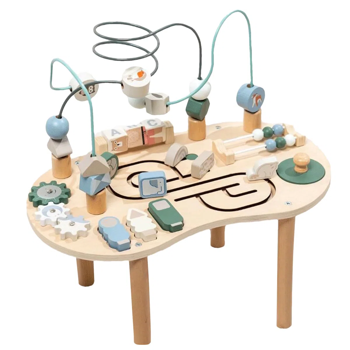 Mesa Sensorial para Bebés,Mesa de Juego de Madera | Juego Educativo de Madera Regalo Interior Familia