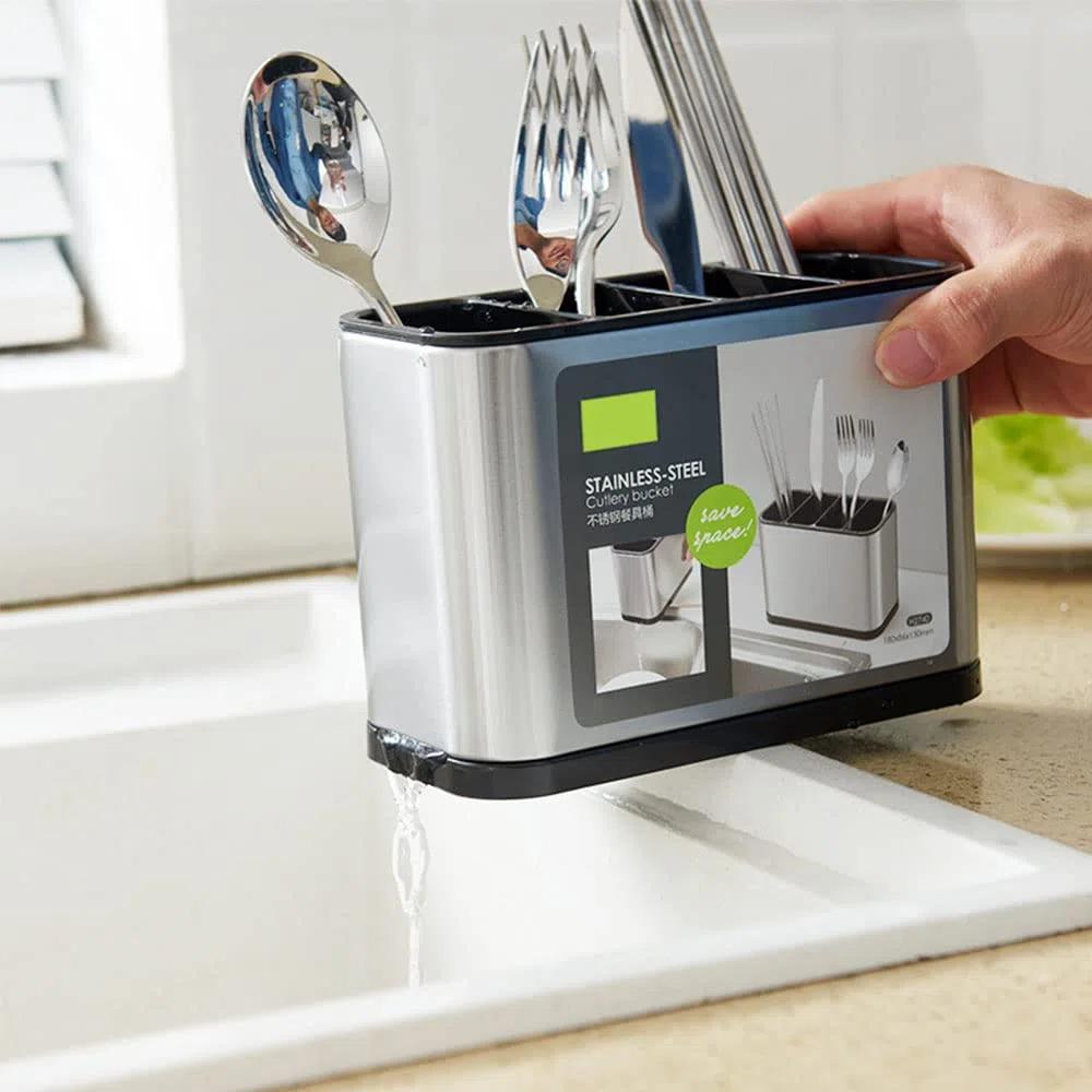 Porta Utensilios De Cocina, Escurridor Cubiertos, Soporte Utensilios Cocina, Escurre Cubiertos De Cocina, Porta Cubiertos, Se Utiliza para Organizar La Cocina,Guardar Vajillas