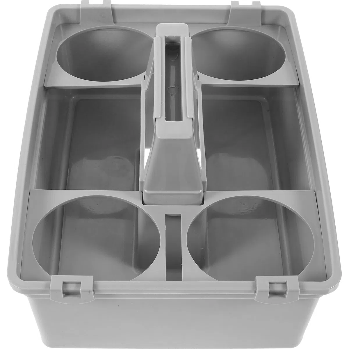 NUOBESTY Cesta para Artículos de Limpieza de Plástico Asa y 2 Compartimentos Organizador Multiusos para Almacenamiento y Transporte Hogar y Hotel