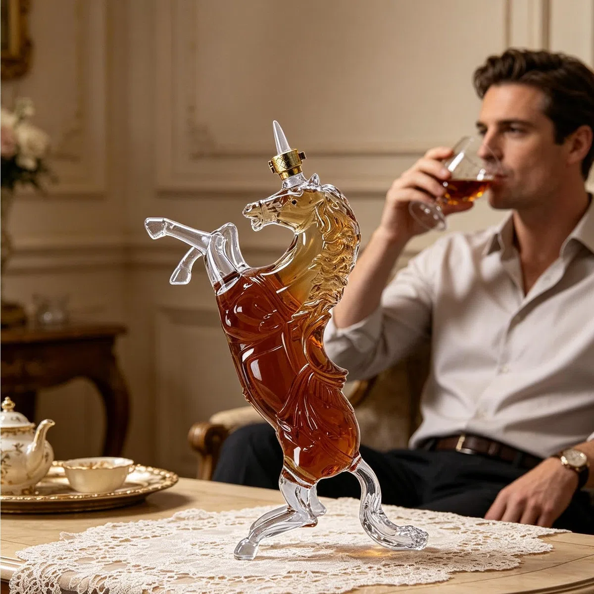 Jarras Decantadoras Para Alcohol Contenedor De Vino Vacío Con Forma De | Botella Decantadora De Whisky En Bares Celebraciones Cocinas Salones Hogares Y Restaurantes