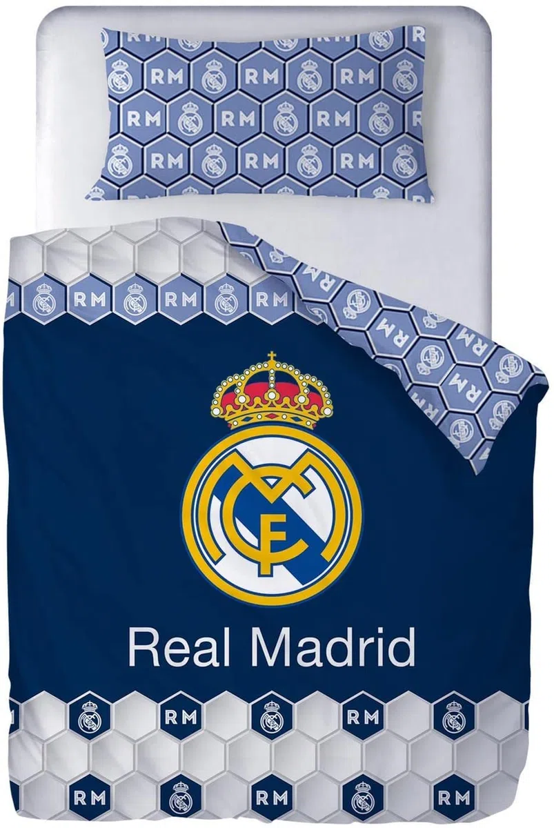 HM'S HOME'SECRET Funda Nórdica Real Madrid 2021 2 Piezas. Escudo Centrado (150x220)