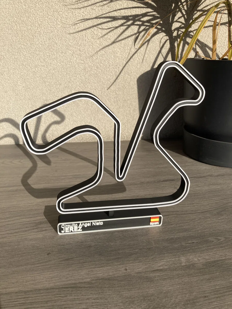 Circuito de Jerez, Maqueta de Circuito de Carreras 3D, Decoración de Automóviles