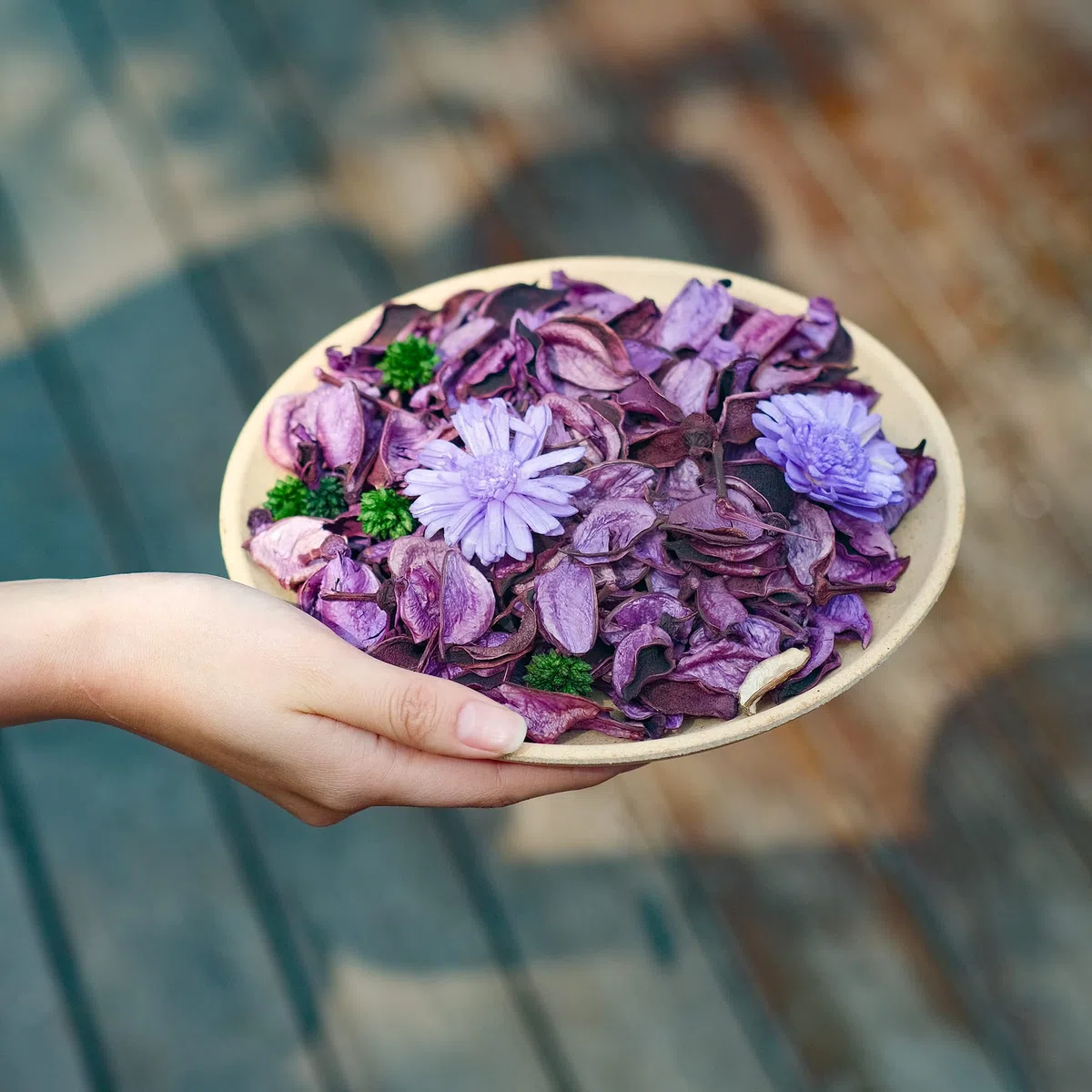 Qingbei Rina Potpourri Lavanda 2 Bolsas, 90g de Fragancia para otoño, Bolsa de popurrí, decoración de Flores, Aroma a habitación, jarrón de Invierno