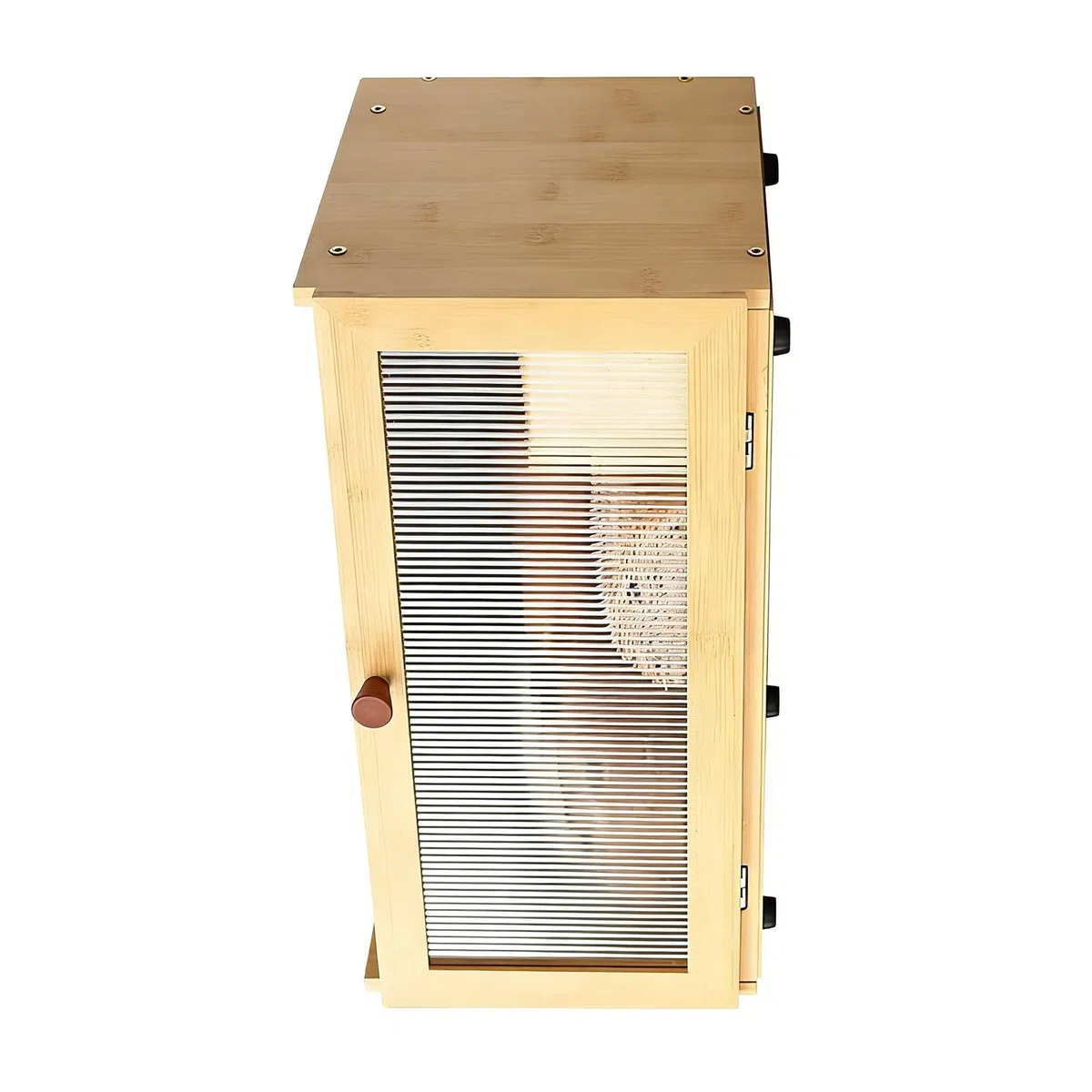 Gestor de pan compacto con agujeros de circulación y construcción para la conservación de productos de panadería, contenedor de pan ventilado