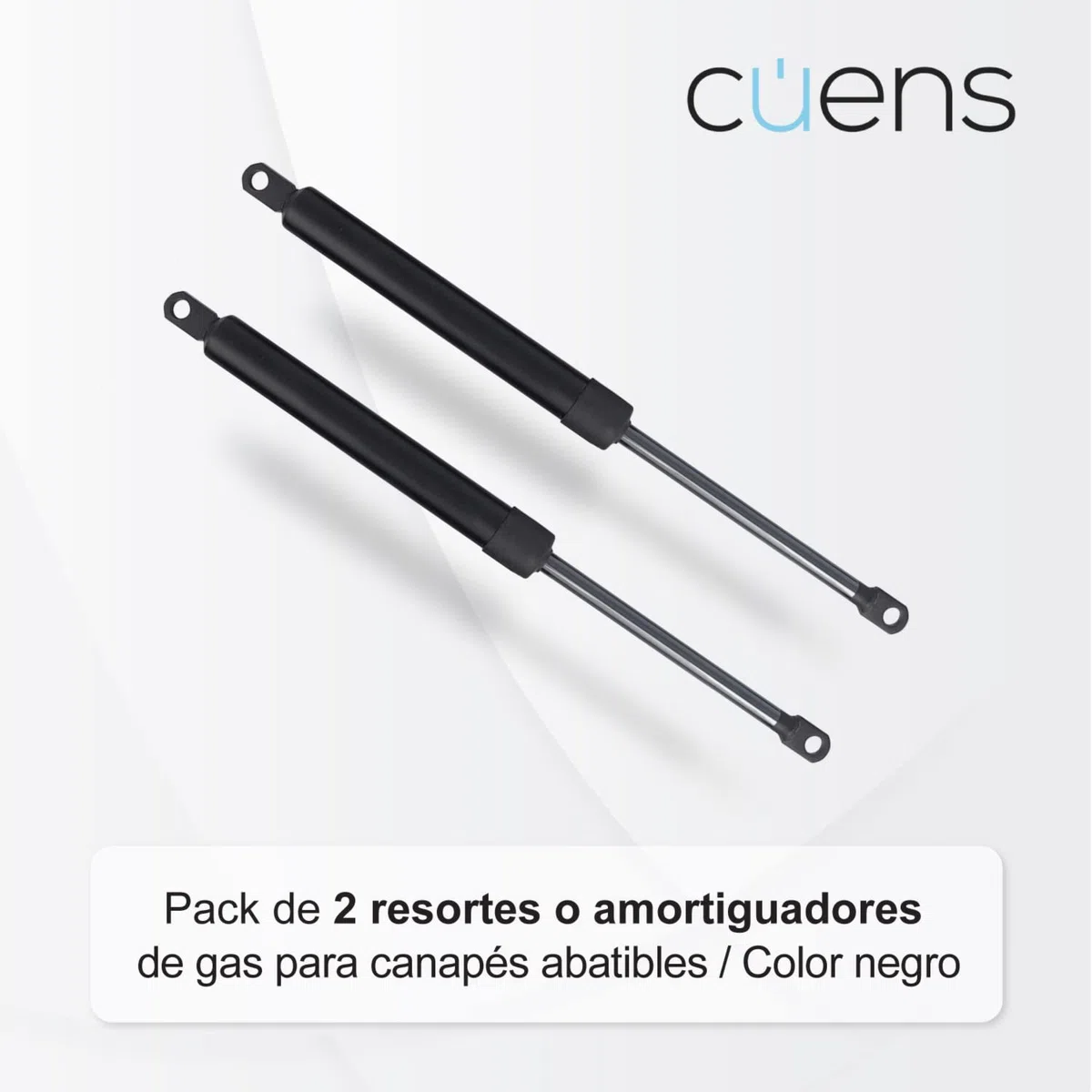 Juego de 2 amortiguadores o Resortes de Gas para canapés de 900N - Brida M-8 - Ideal para canapés de 105cm - Cuens