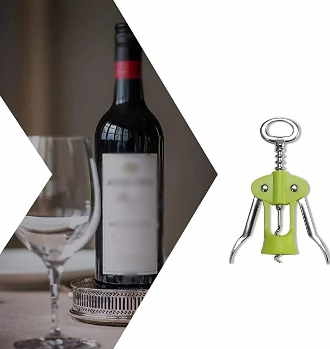 abridor de vino eléctrico， Abridor de botellas verde, aleación de Zinc, encantador camarero, Metal, cerveza, vino, sacacorchos, mango de botella, abridor, sacacorchos, herramienta de cocina