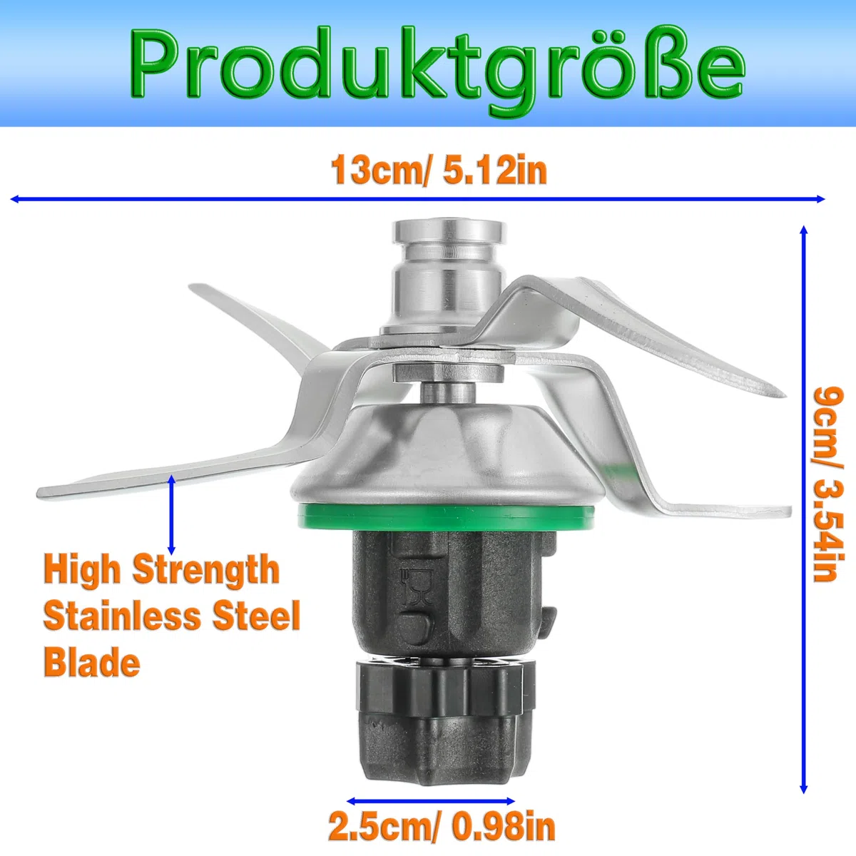 Para Thermomix TM5/TM6 Cuchilla de repuesto de acero inoxidable Cuchilla de licuadora (con sello)- Accesorios de cuchilla de licuadora para procesador de alimentos Compatible con TM5 TM6