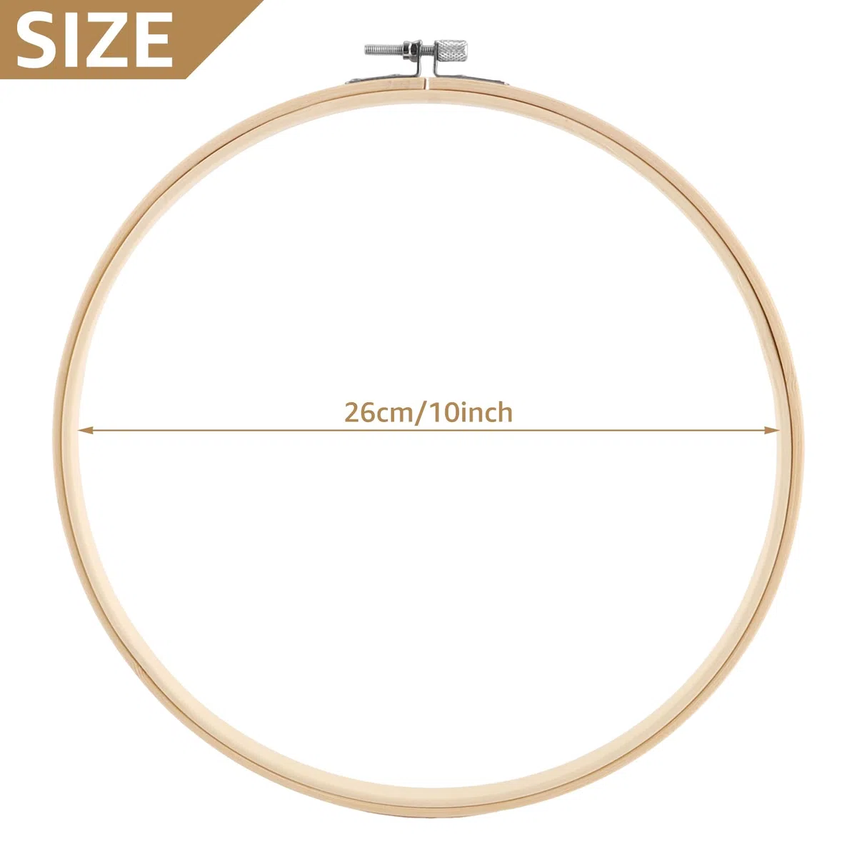 JMIATRY 12 Piezas 26cm bastidor para bordar, bastidor punto de cruz, punto de cruz para Manualidades Costura a Mano
