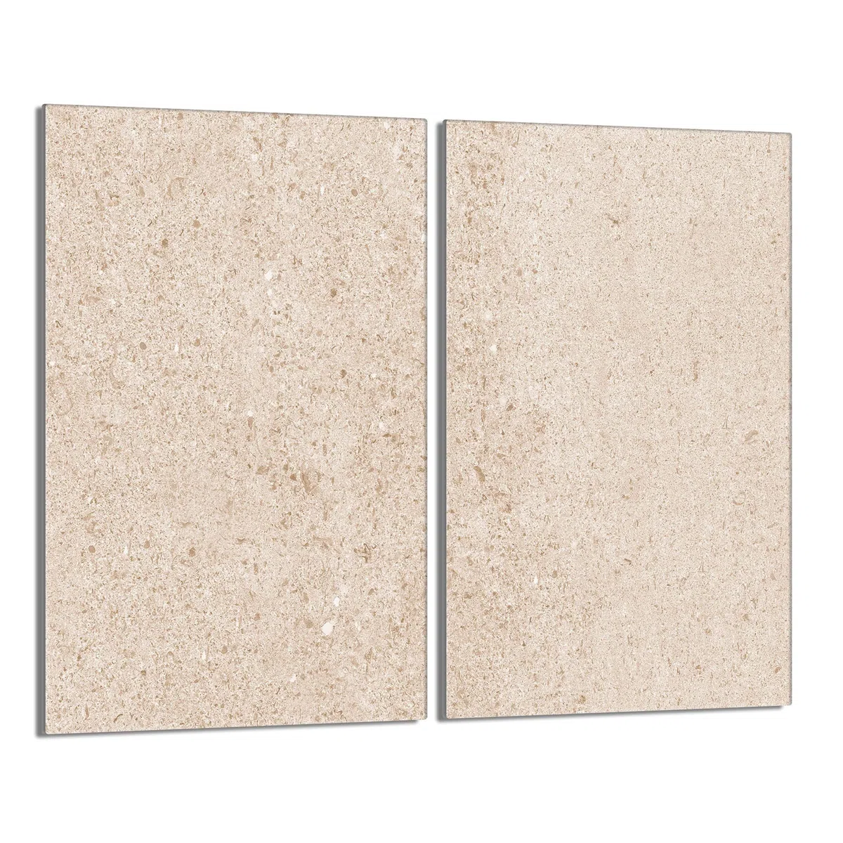 Tabla de cortar decorativa de cristal templado y cubre vitro, Placa protectora de vitrocerámica 30 x 52 cm 2 piezas, para inducción, protección contra salpicaduras, decoración, BEIGE