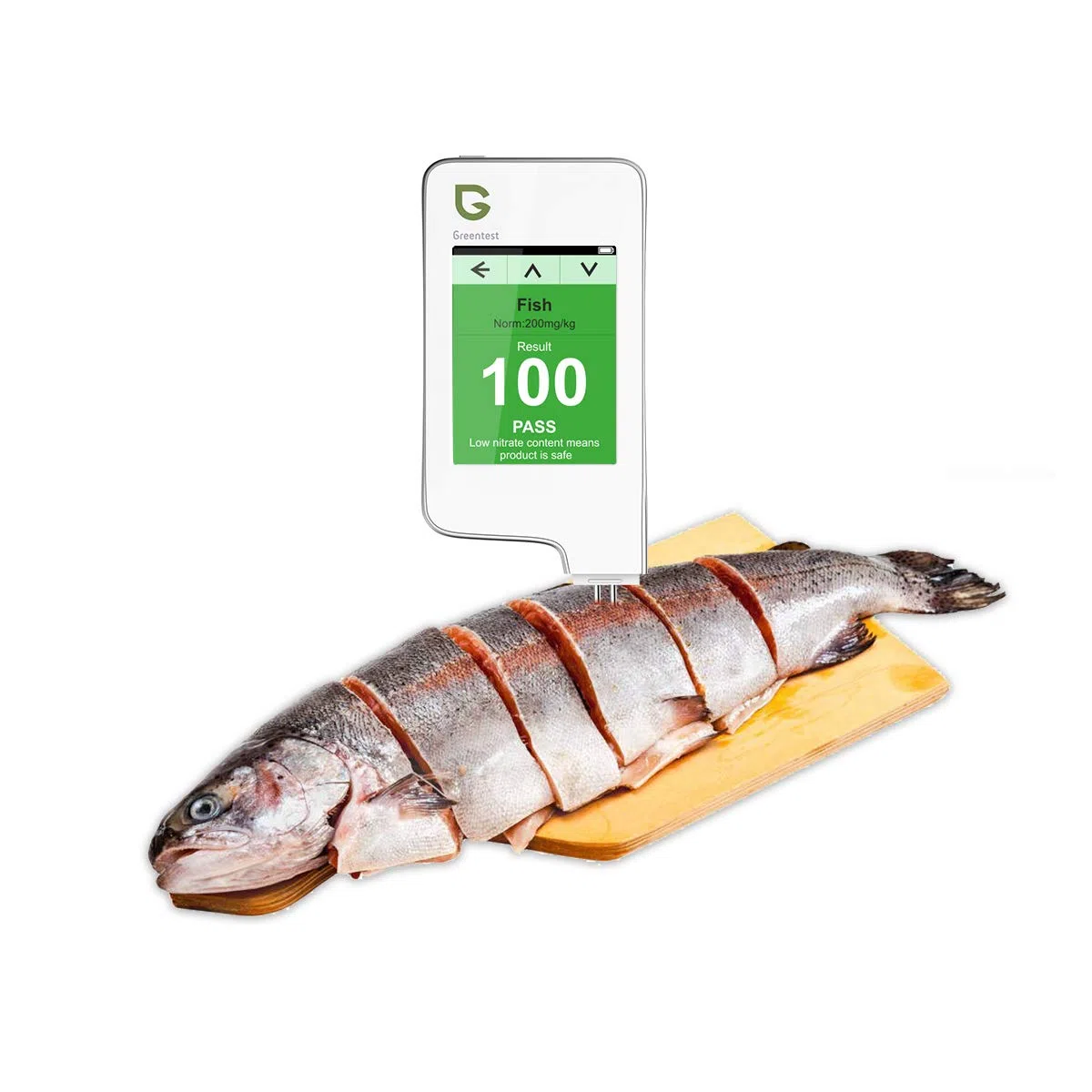 Greentest - Comprobador de nitrato de carne fresca digital de lectura instantánea, fruta, vegetal, y medidor para alimentos (blanco)