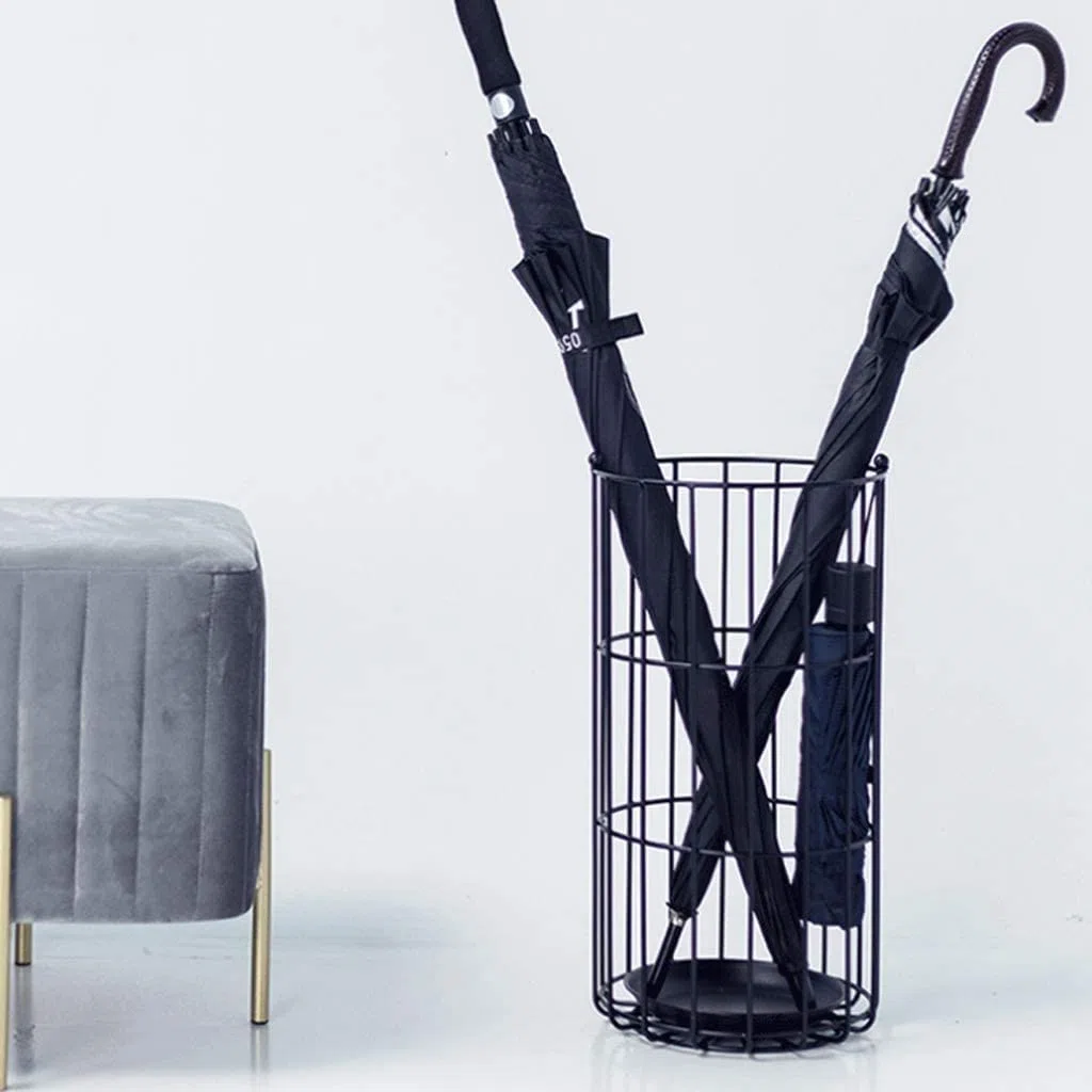 Resistente DiseñO Soporte De Soporte De Paraguas De Metal for Entrada, Organizadores De Paraguas De Hierro Portátiles/bastidores De Almacenamiento De Oficina En Casa Soporte De Paraguas Alta Durabilid