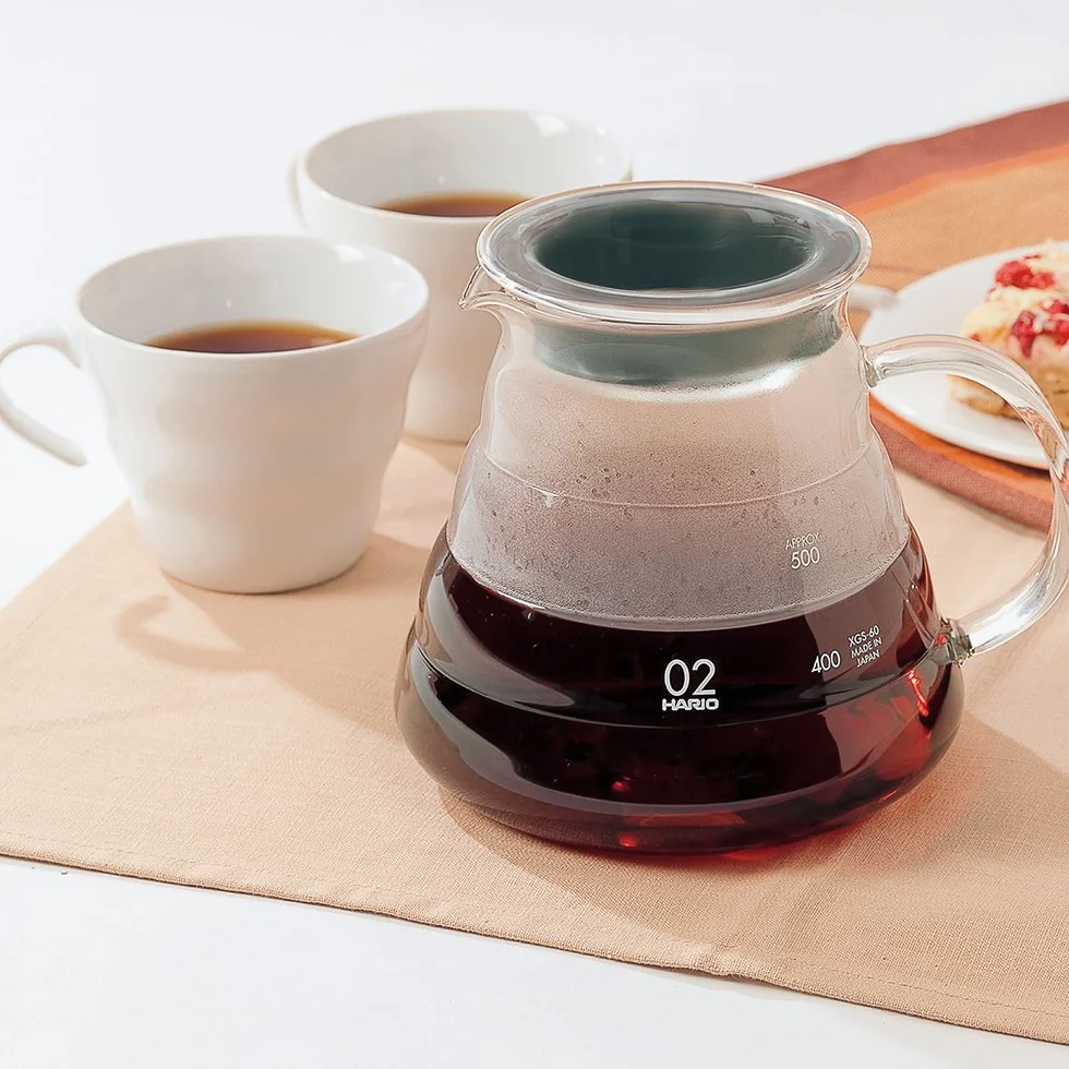 Jarra de cristal para servir V60, XGS, de la marca Hario, vidrio, transparente, 2 Cup