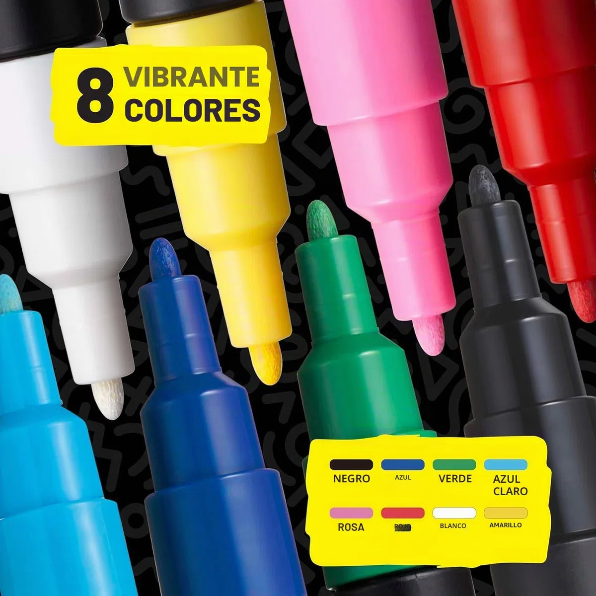 Posca - PC3M8C - Paquete de 8 rotuladores de colores