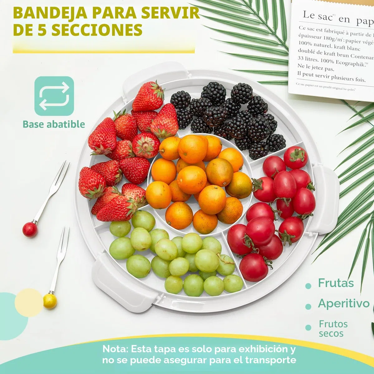 Ohuhu Porta Tartas, Cajas para Tartas con Tapa para 10 pulgadas, Portátil con Base de Dos Lados para Transportar Tartas y Frutas, Gran Regalo para Mujeres