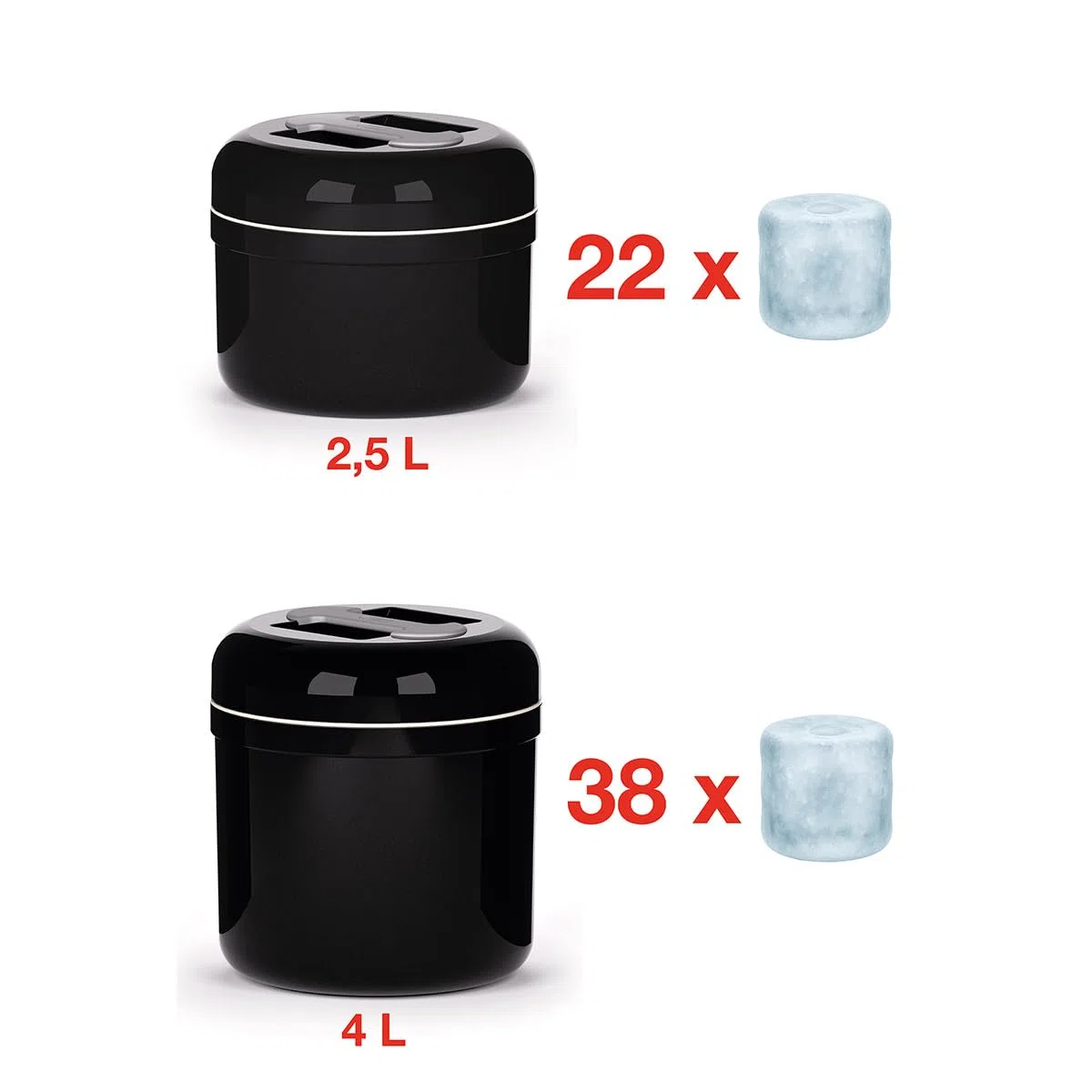Cubitera térmica de 4 L hecha en España, color negro