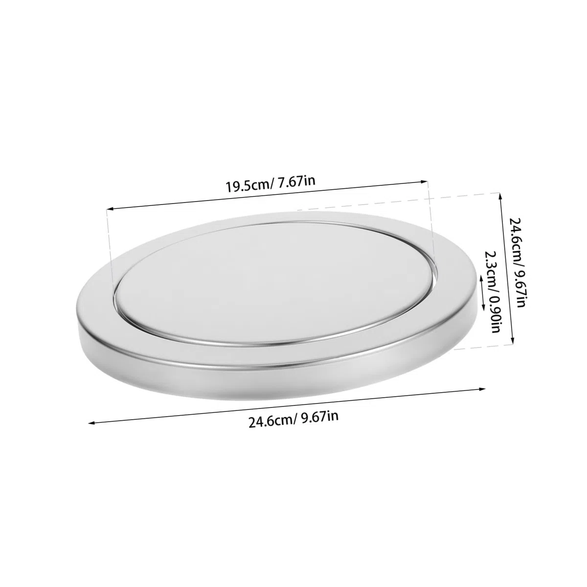 Ciieeo Tapa Redonda para Cubo de Basura Inoxidable Diseño Abatible Empotrado para Papelera de Cocina y Baño Instalación Ahorra Espacio Minimalista y Elegante