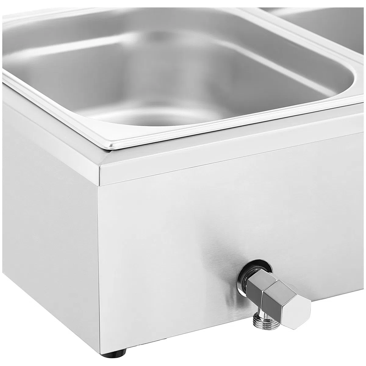 Royal Catering Baño María Profesional para Hostelería RCBM_GN1/2_2 (Potencia: 2000 W, Cantidad de contenedores GN: 3, Volumen total: 3 x 6 L)