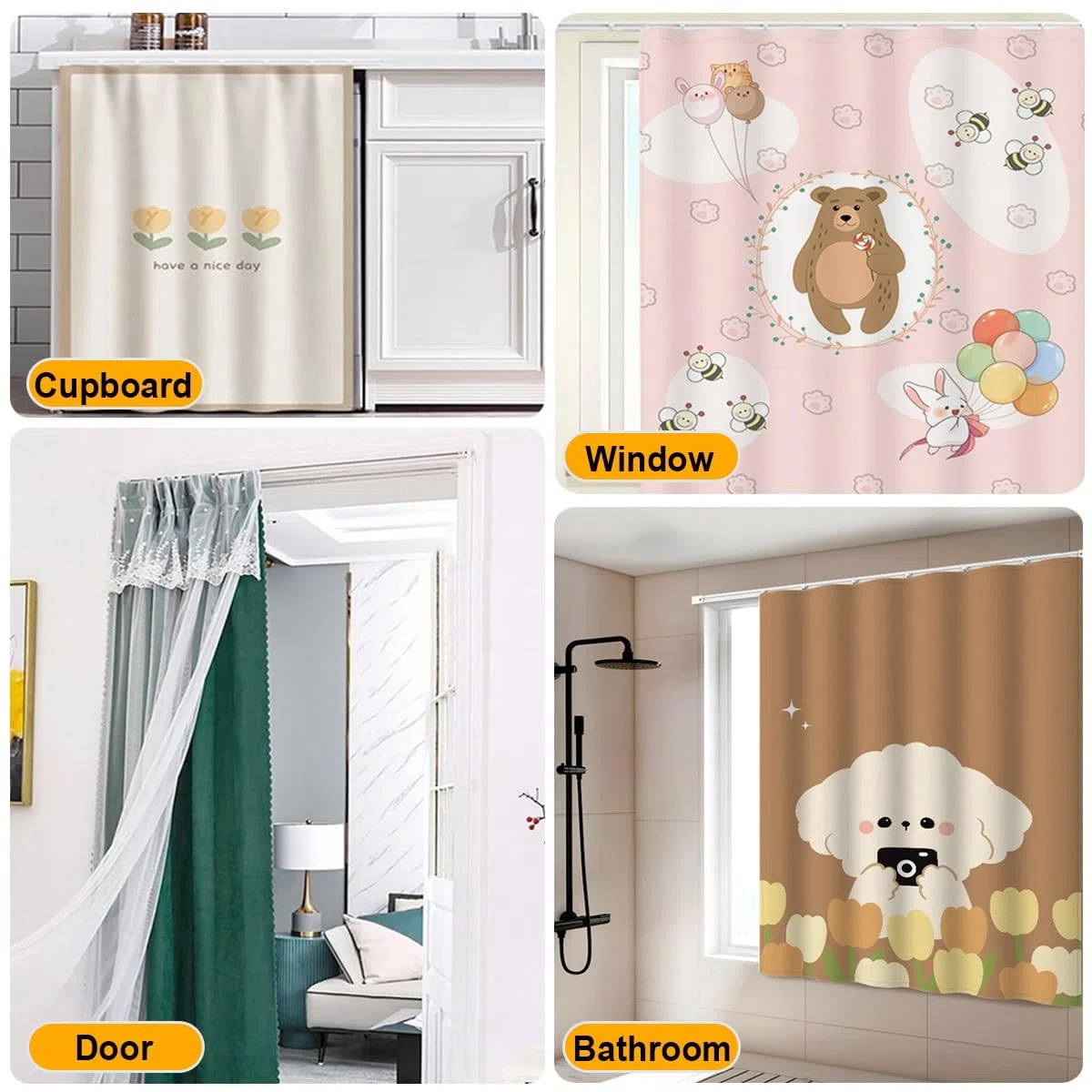 Riel autoadhesivo para rieles deslizantes de 40 a 500 cm, sin necesidad de taladrar, montaje en techo/pared, incluye Hoo Color C, tamaño 3,5 m