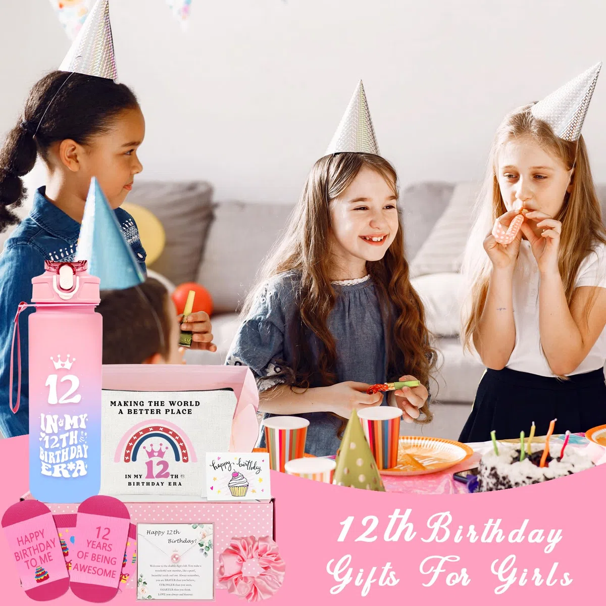 Regalos para niñas de 12 años, regalos para niñas de 12 años, regalos de cumpleaños para niñas de 12 años, hermana menor, hija, sobrina, nieta, decoraciones de cumpleaños para adolescentes y niñas