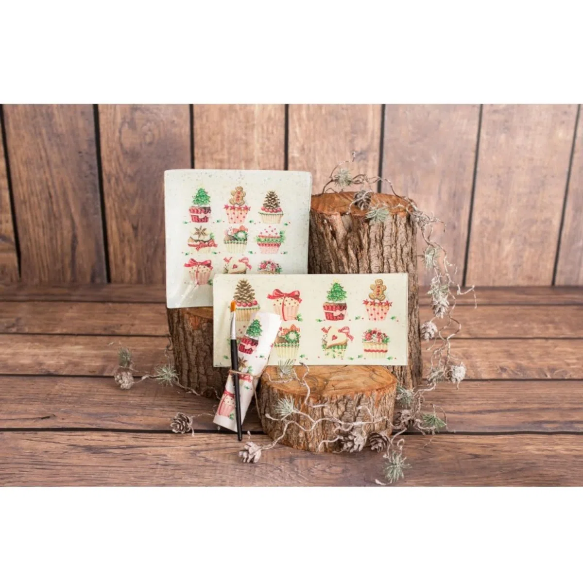 Super Mundo - 6pcs Platos Cristales Rectangulos Transparentes,Para Cocina y Comedor (13x26cm)