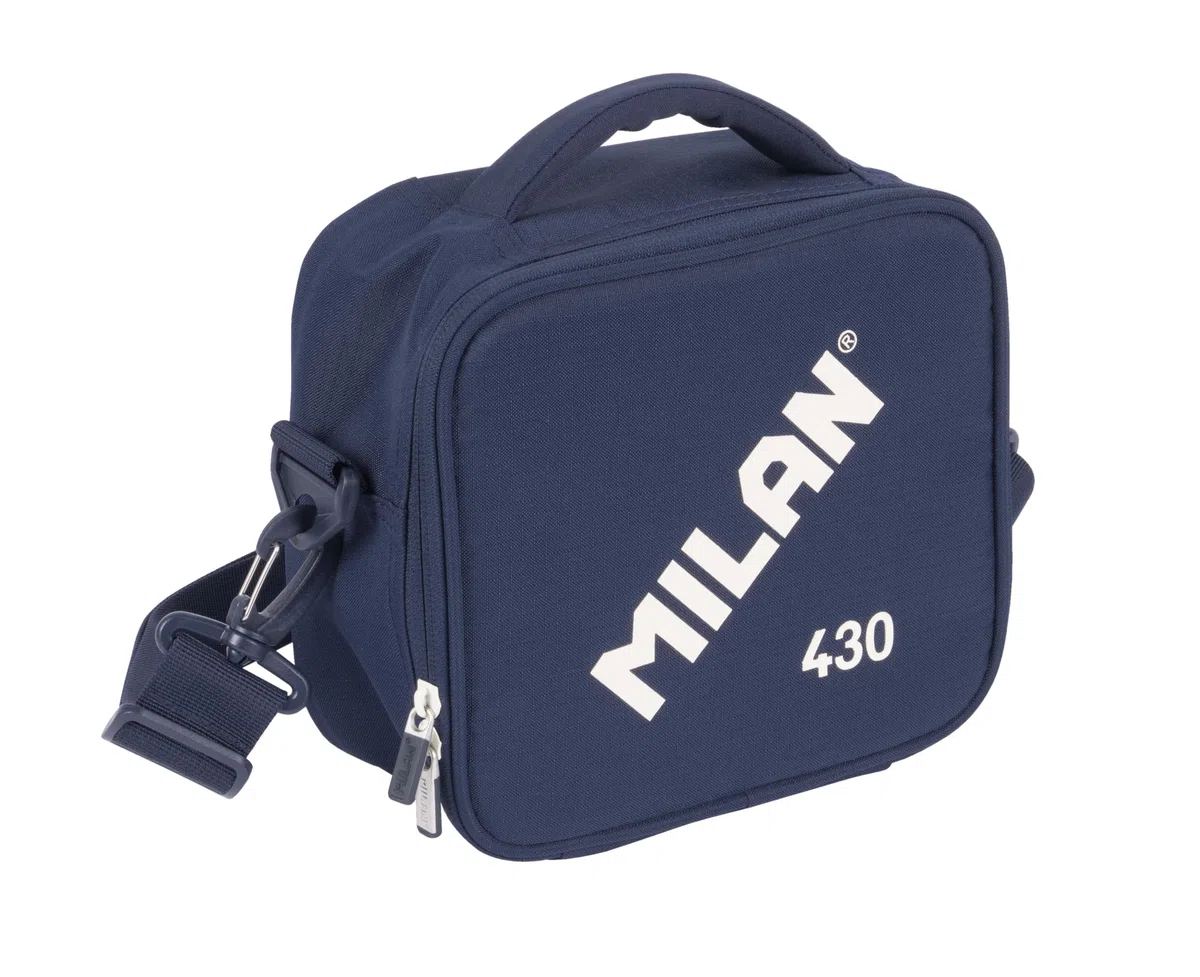 BOLSA ISOTÉRMICA PORTA ALIMENTOS CON 3 RECIPIENTES (3,5L) SERIE 1918, AZUL MARINO MILAN