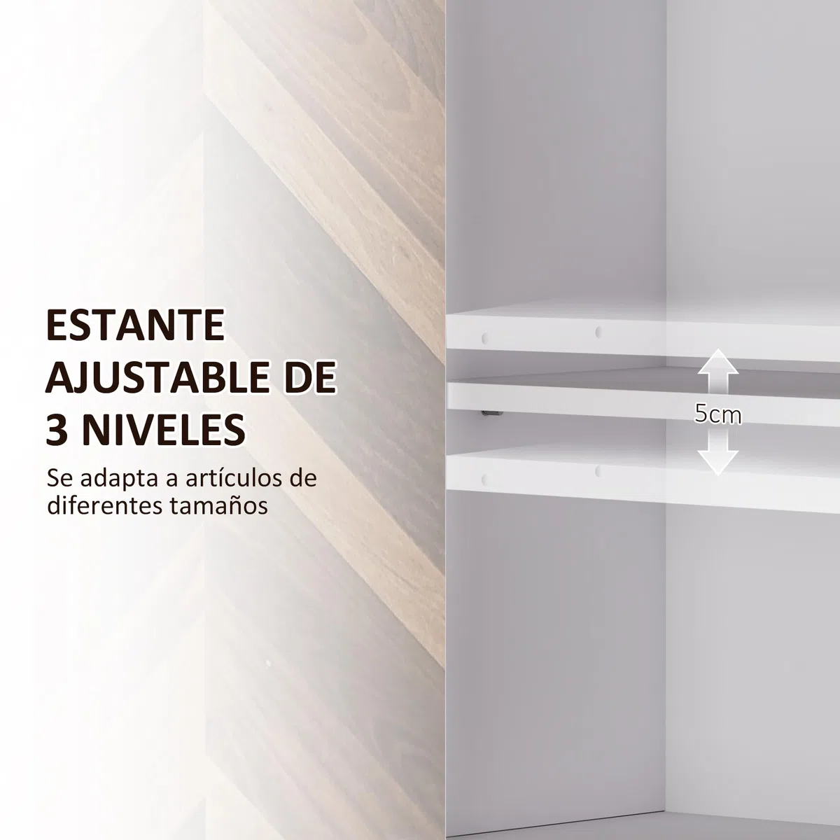 HOMCOM Armario de Pared para Baño Multiusos 59x20x60 cm Multicolor | Mueble de Baño Suspendido, Armario Colgante de Almacenamiento, con 2 Puertas, Estante Ajustable, Estante Abierto