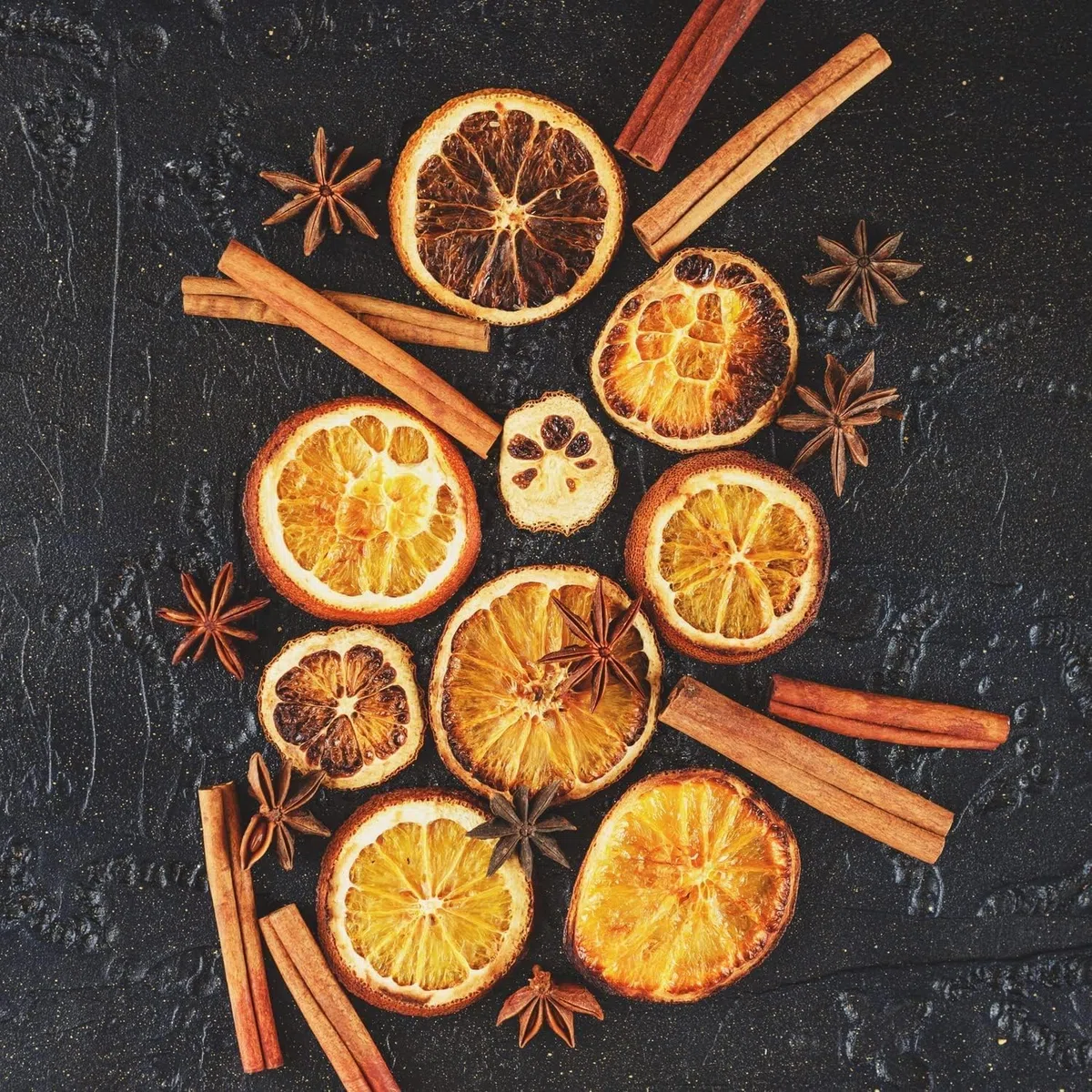 20 rodajas de naranja secas y 20 varitas de canela, decoración para guirnalda de Navidad, decoración natural, para guirnalda de Adviento