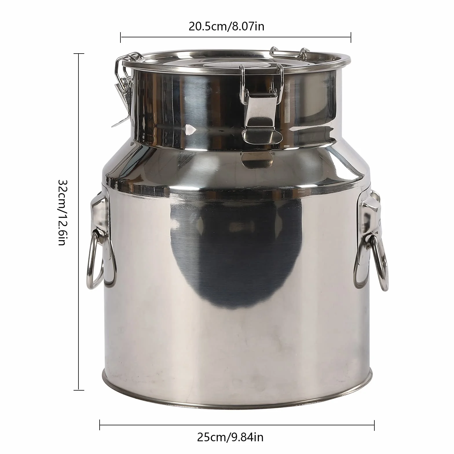 Jarra de leche de acero inoxidable 201, hermética, con 1 bolsa de transporte de vino, cubo de leche, jarra de té, bidón de té, multifuncional, con junta de silicona, resistente (14 L)