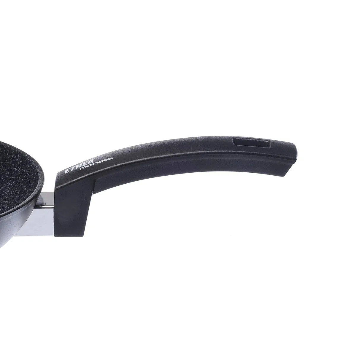 Moneta Sartén Etnea con Superficie de Piedra Antiadherente y con Revestimiento Antirayaduras, Mayoría de Las Cocinas, Apta para el Lavavajillas, Diámetro 26 cm, Negro