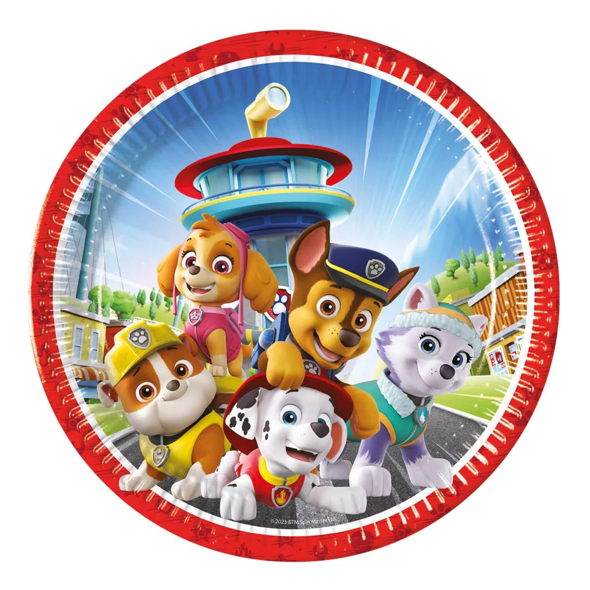 Procos 10215311DY - Set de fiesta Paw Patrol, vajilla desechable de 39 piezas para fiestas de cumpleaños infantiles y fiestas temáticas, decoración de mesa