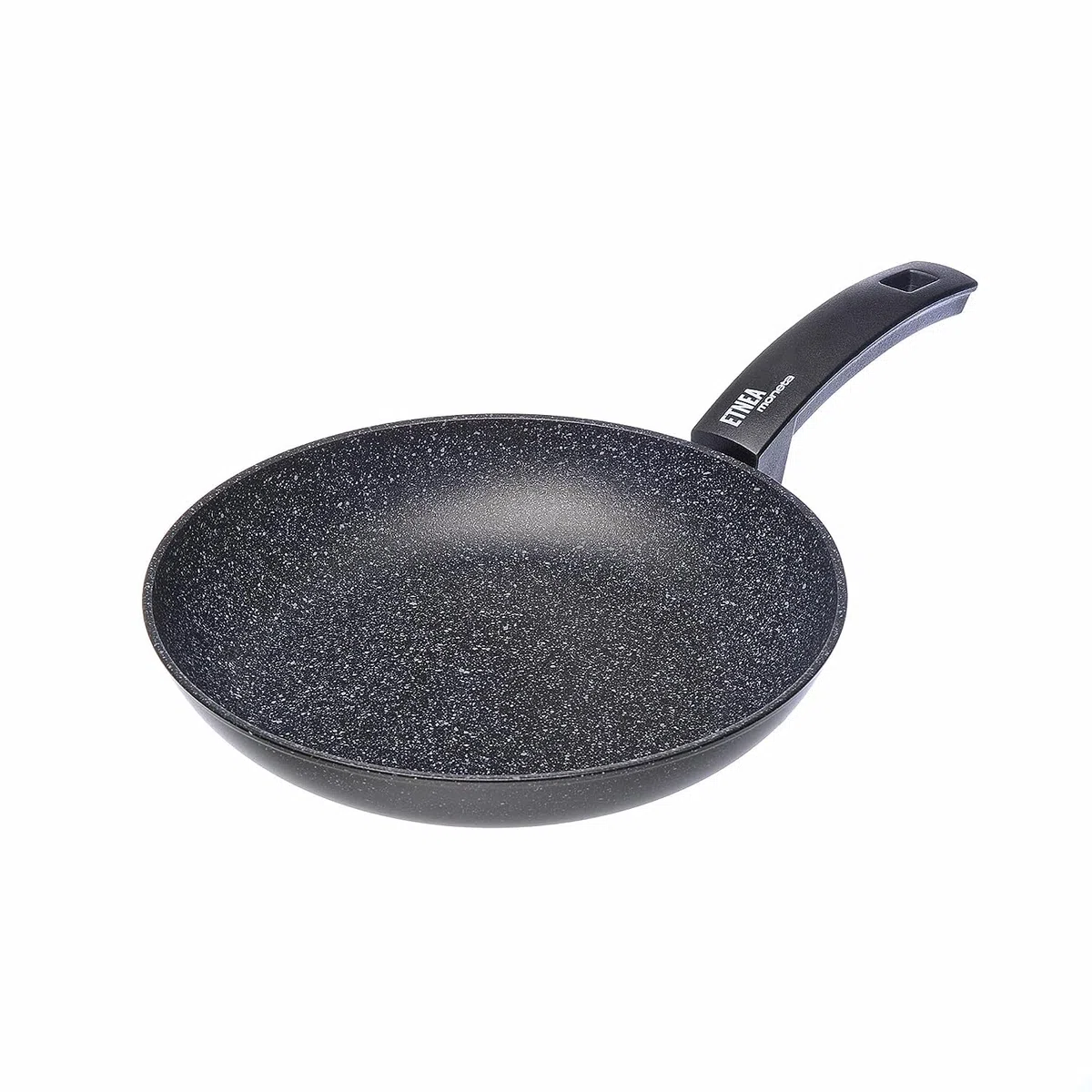 Moneta Sartén Etnea con Superficie de Piedra Antiadherente y con Revestimiento Antirayaduras, Mayoría de Las Cocinas, Apta para el Lavavajillas, Diámetro 26 cm, Negro