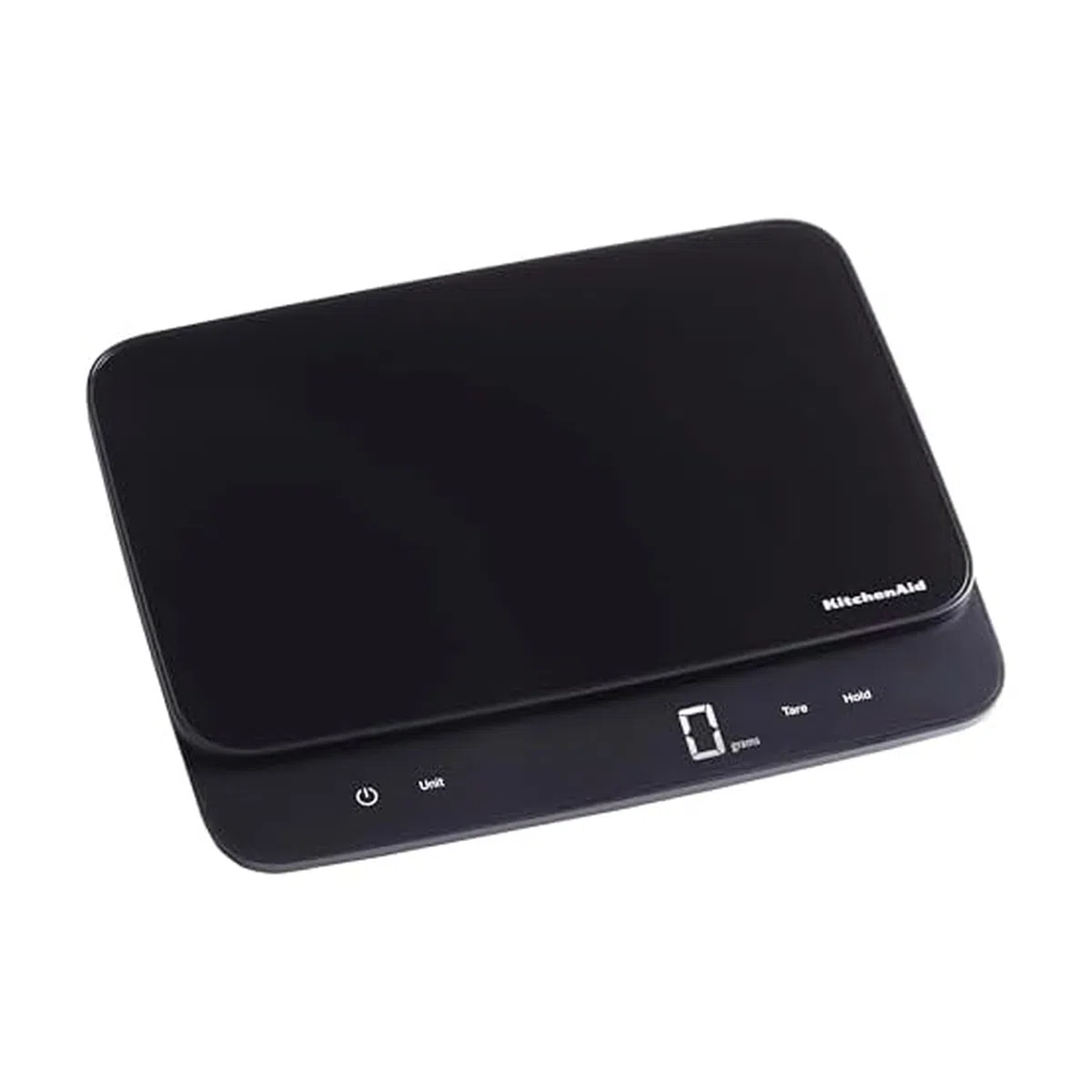 KitchenAid KQ917 - Báscula digital de cocina y alimentos con superficie de vidrio de alta capacidad, capacidad de 30 libras y precisión, gramos, onzas, libras, onzas líquidas y mililitros, LED