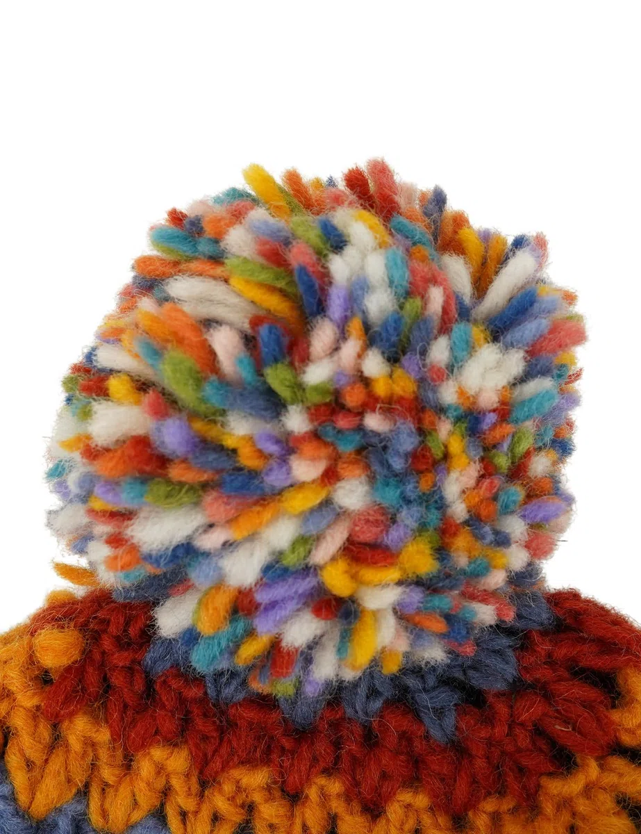 Pachamama - Funda para tetera (hecha a mano, 100% lana), diseño de rayas
