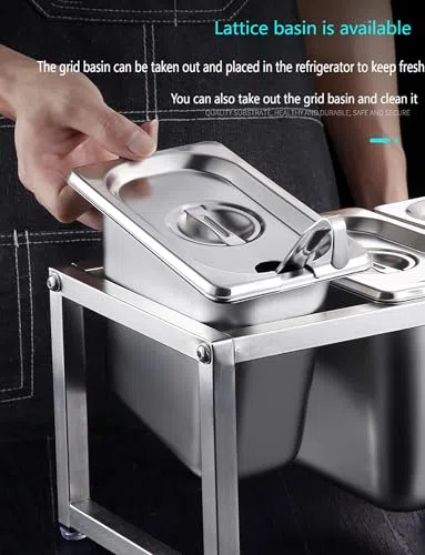 Dispensador de condimentos con soporte integrado para cocina, restaurante y bar, almacenamiento de salsas y especias